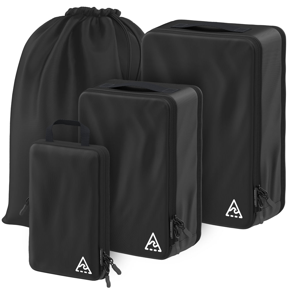 4pc Small Compression Packing Cubes for Suitcases - Carry-on Packing Cubes  - Compression Packing Cubes for Carry on Suitcase Compression - Luggage