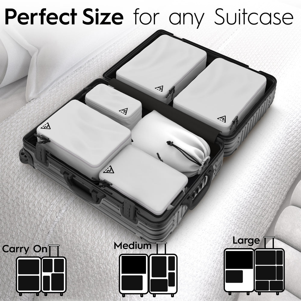 8-piece Compression Packing Cubes For Travel with HybridMax Double Cap –  Well Traveled